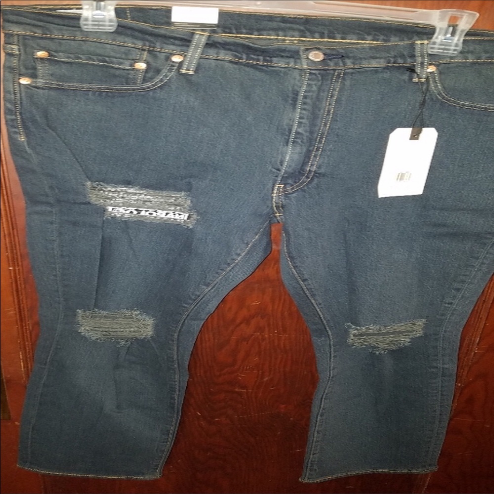 Levi's premium 511 jeans 40x30 distressed nwt - Picture 5 of 10